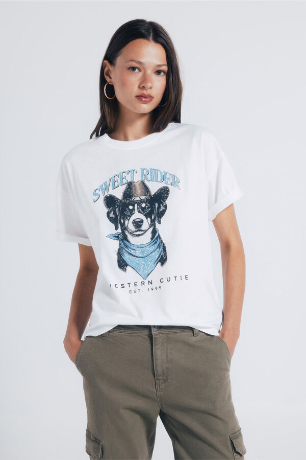 Springfield Camiseta "Sweet rider" marrón