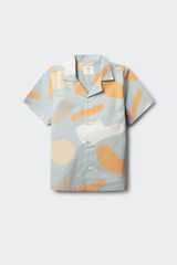 Springfield Kids Camisa de manga curta pinceladas para menino azul