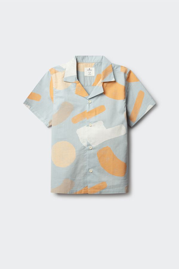 Springfield Kids Camisa de manga curta pinceladas para menino azul