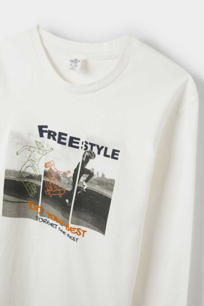 Springfield T-shirt freestyle menino branco