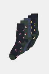 Springfield Pack de 5 chaussettes hautes dans les tons verts vert