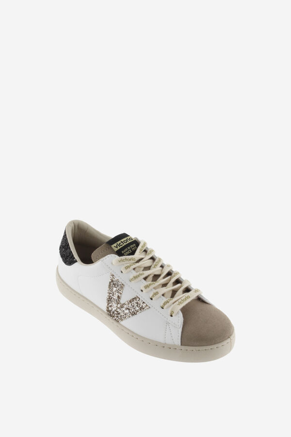 Victoria Zapatillas efecto piel serraje negro