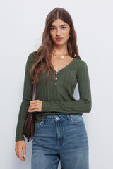 Springfield Pletena majica sa pekarskim pleten Kaki