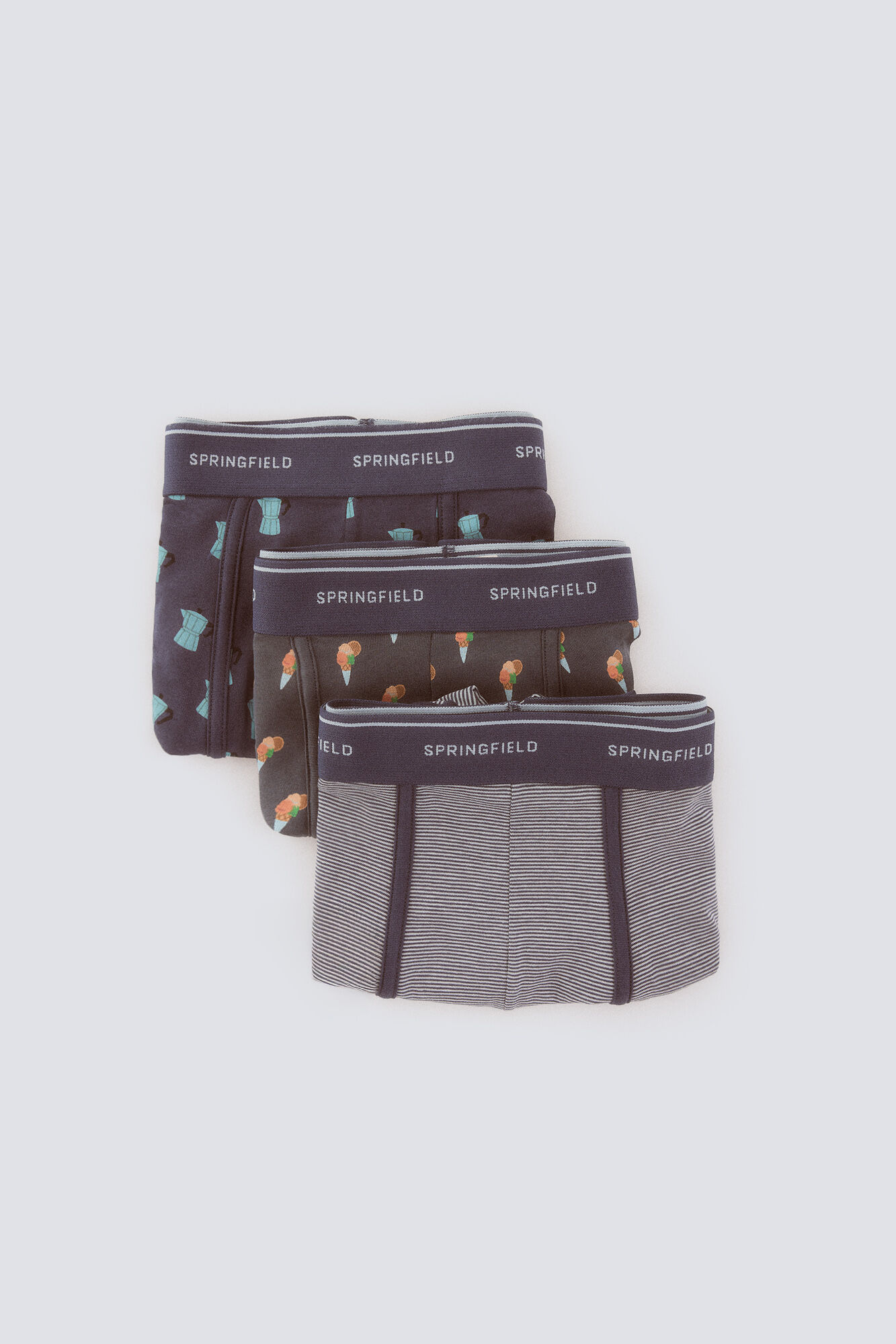 Springfield Pakovanje od 3 komada bokserica sa motivom kafe