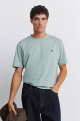 Springfield Osnovna mikroprugasta majica Zelena