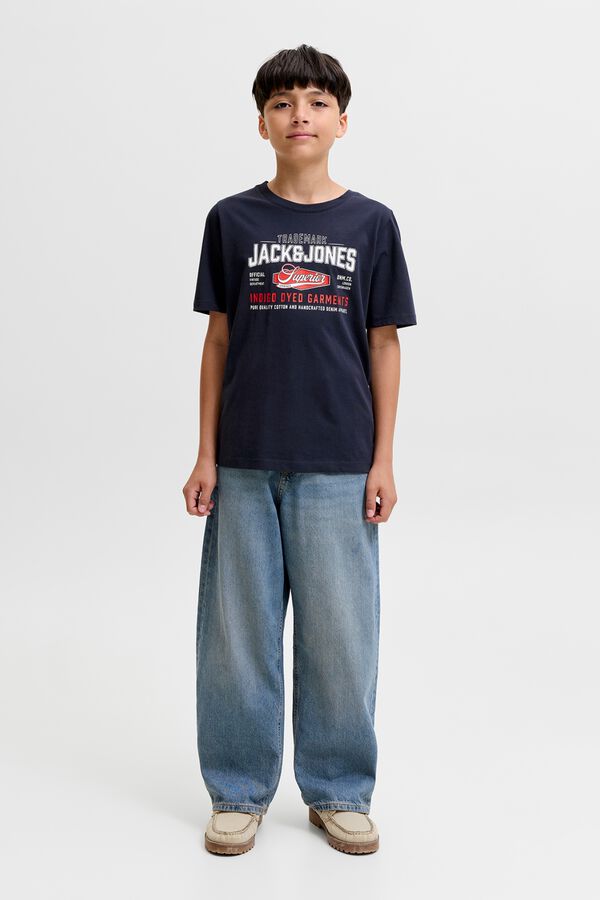 Jack & Jones Junior T-shirt regular estampada azul