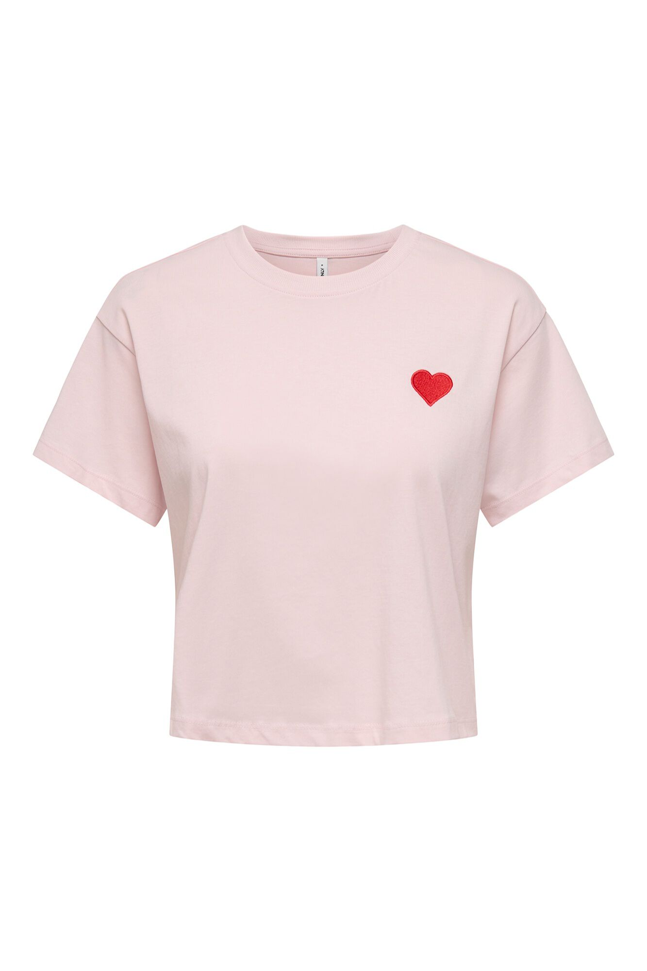 Only T-shirt crop de manga curta