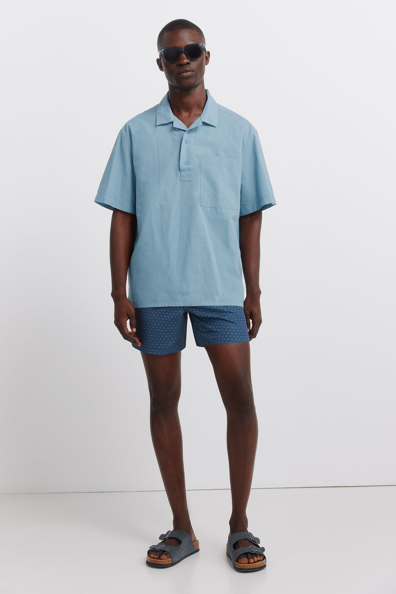 Springfield Kupaći kostim sa mozaik printom i džepom sa rajsfer&scaron;lusom