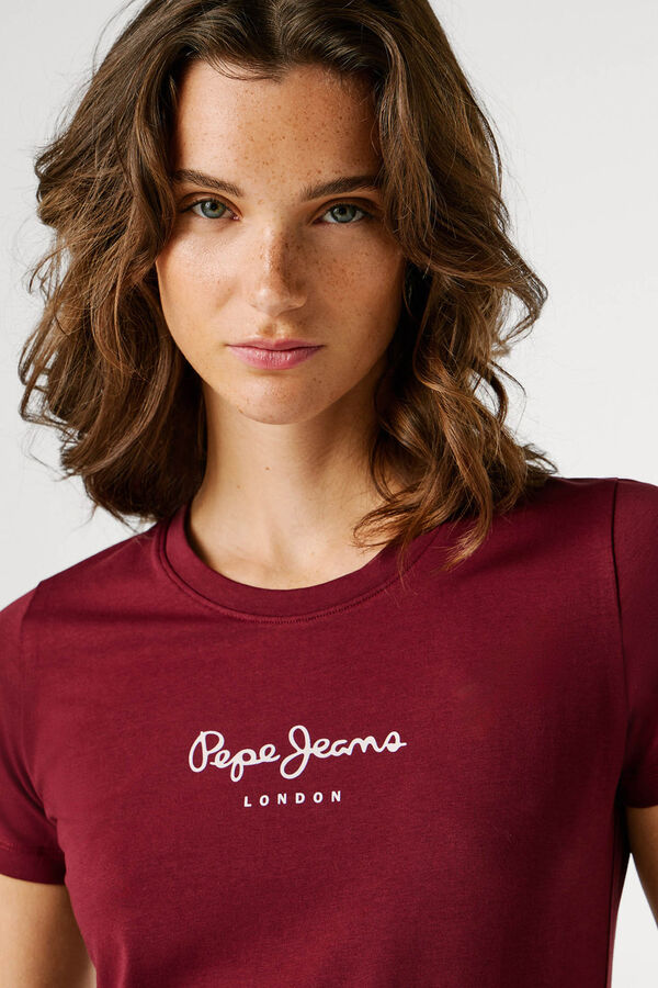 Pepe Jeans Camiseta manga corta burdeos