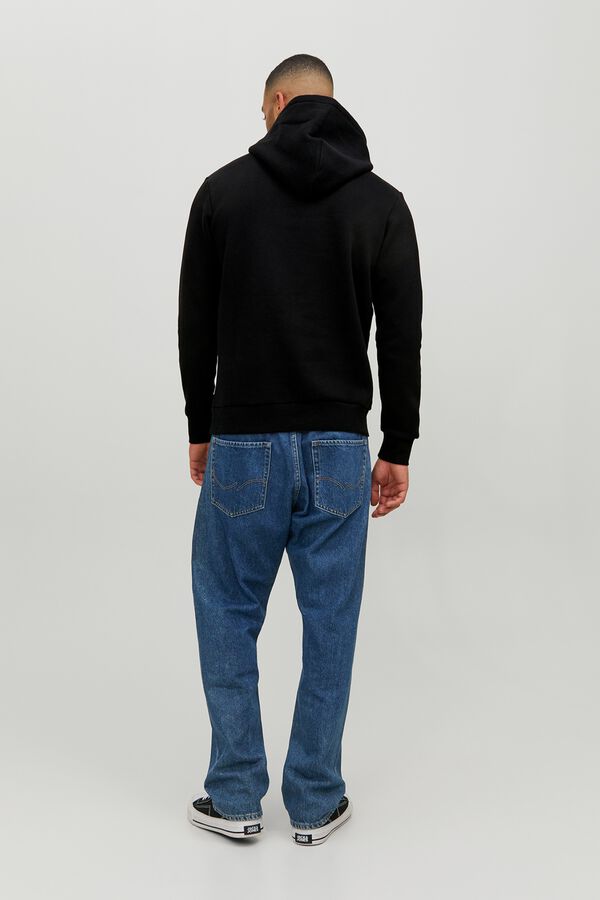 Jack & Jones Log&oacute;s kapucnis pul&oacute;ver fekete
