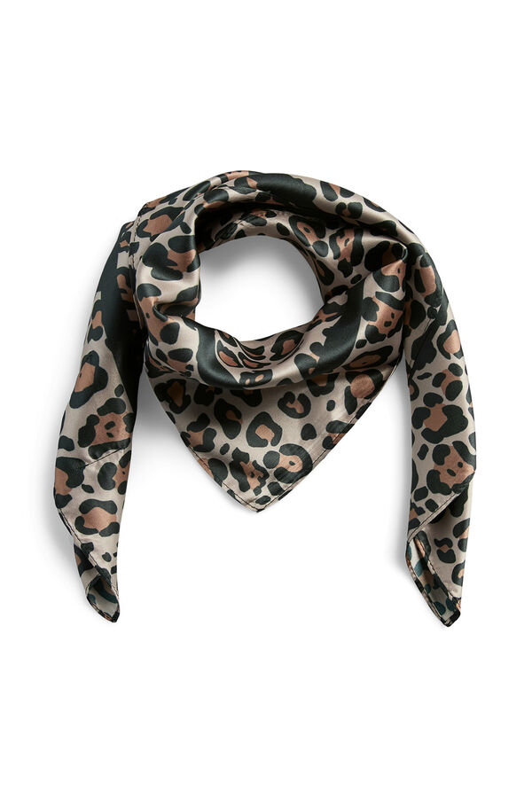 Pieces Leopard scarf green