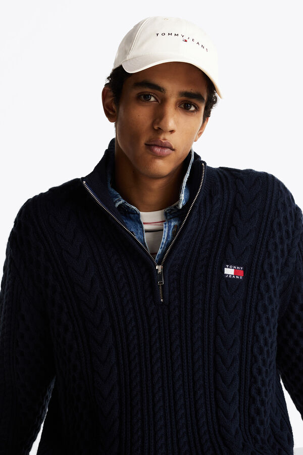 Tommy Jeans Gorra Tommy Jeans con logotipo frontal marfil