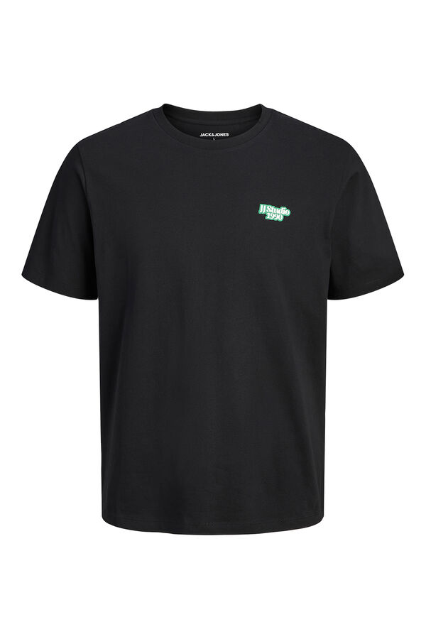 Jack & Jones Camiseta manga corta de algod&oacute;n negro