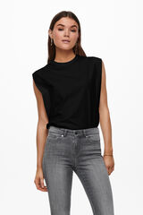 Springfield Sleeveless top with shoulder pads black