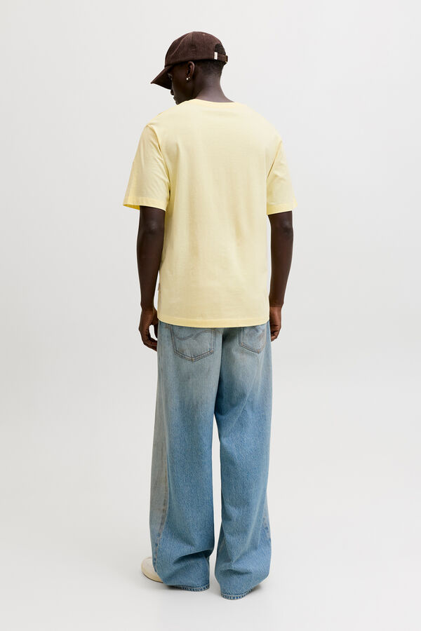 Jack & Jones Camiseta algod&oacute;n estampada amarillo
