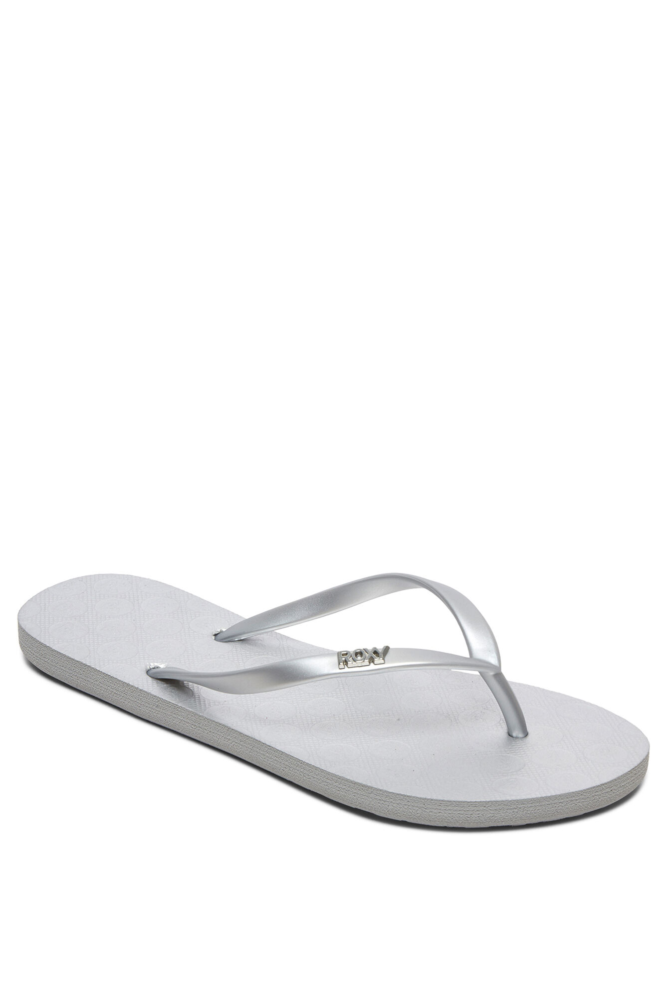 Roxy Chanclas tiras logo met&aacute;lico