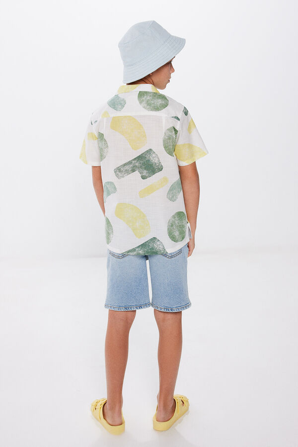 Springfield Camisa estampado niño marfil