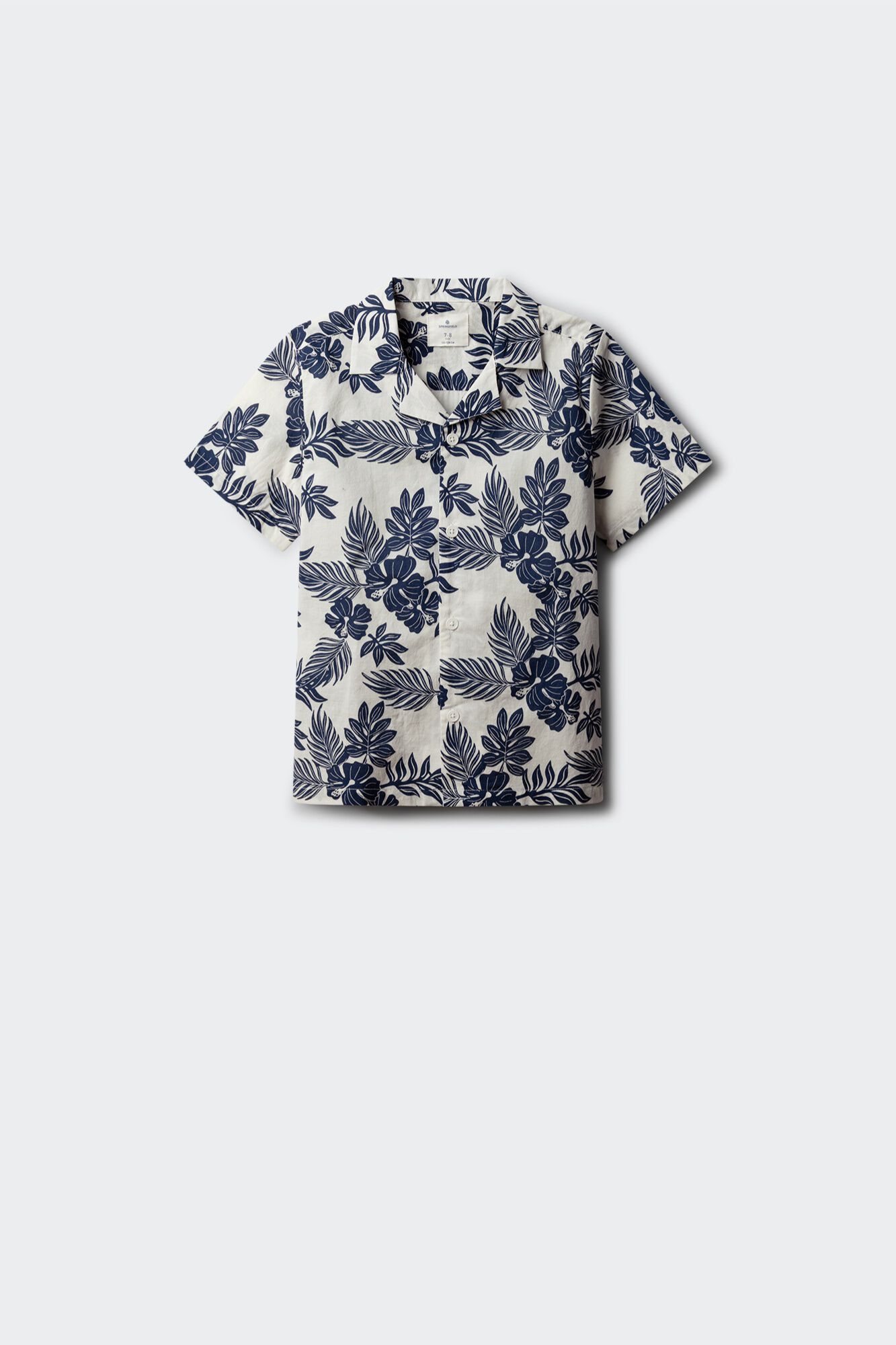 Springfield Kids Plava cvetna ko&scaron;ulja kratkih rukava za dečake