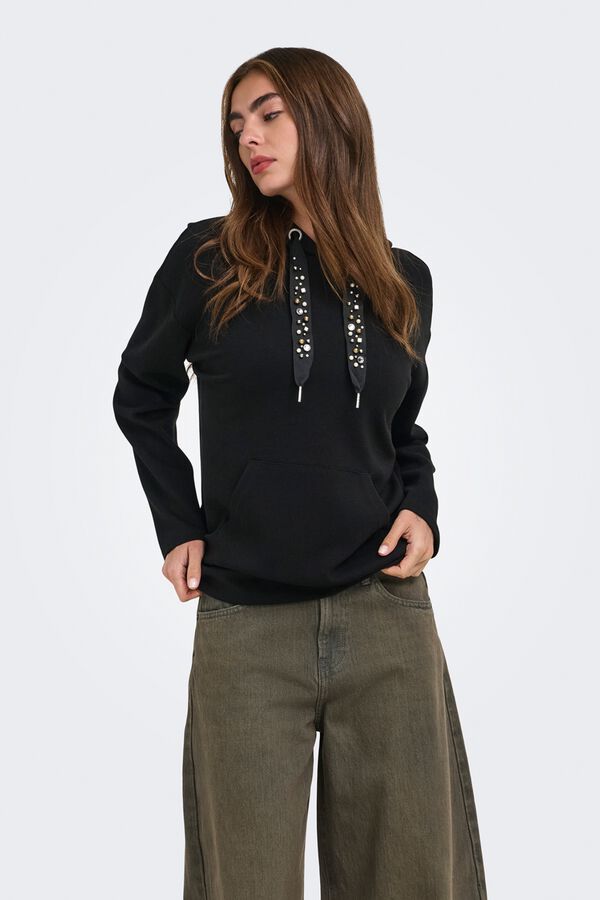 Only Sudadera con capucha negro