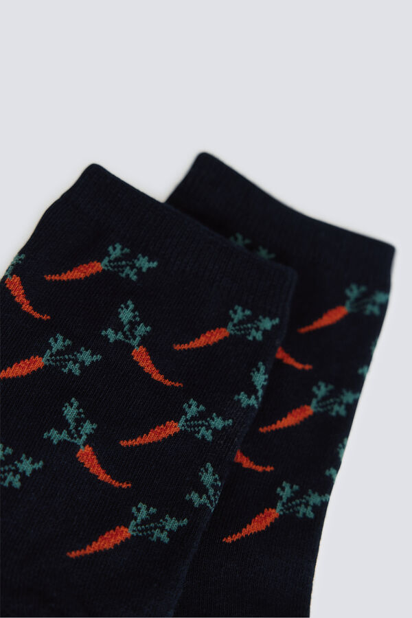 Springfield Duge čarape sa &scaron;argarepama Plava