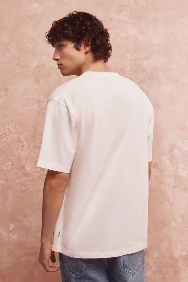 Springfield Camiseta calavera marfil