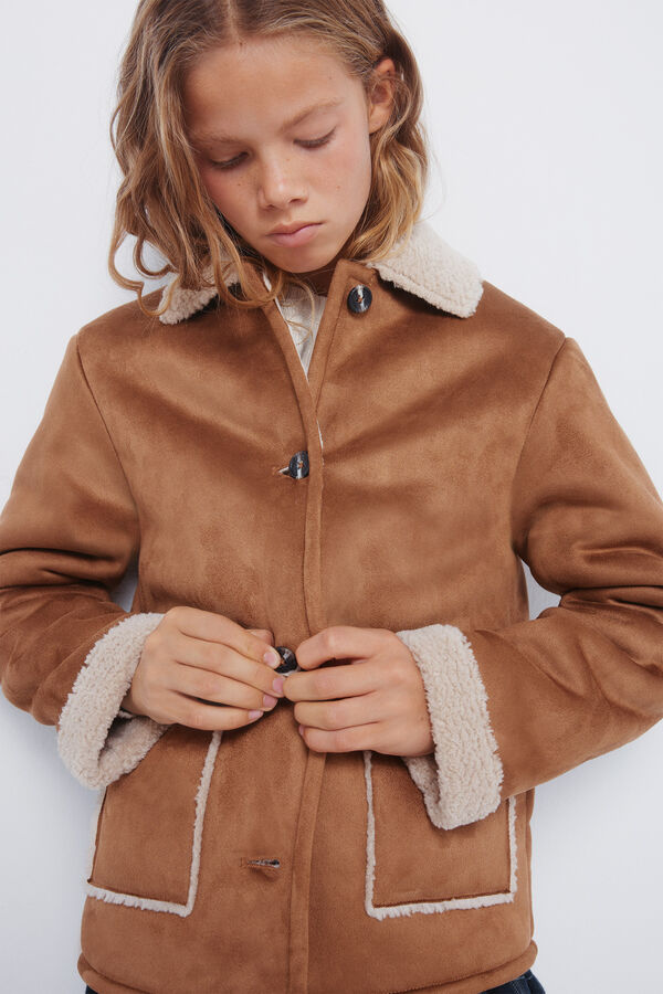 Springfield Kids Dvostrana devojčica jakna Braon