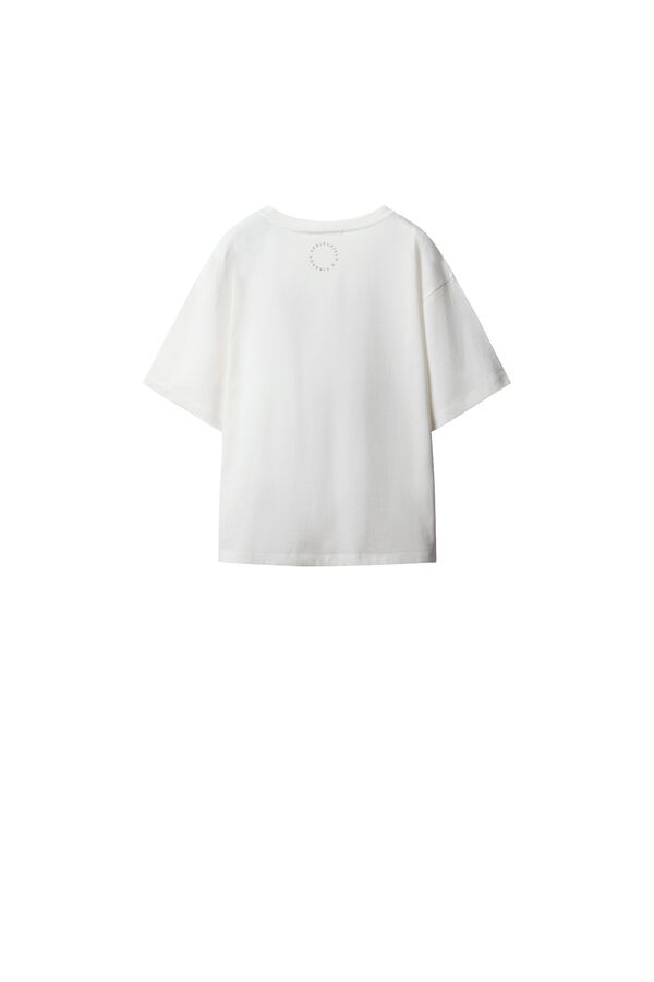 Springfield T-shirt de manga curta chiringuito "Aura" branco