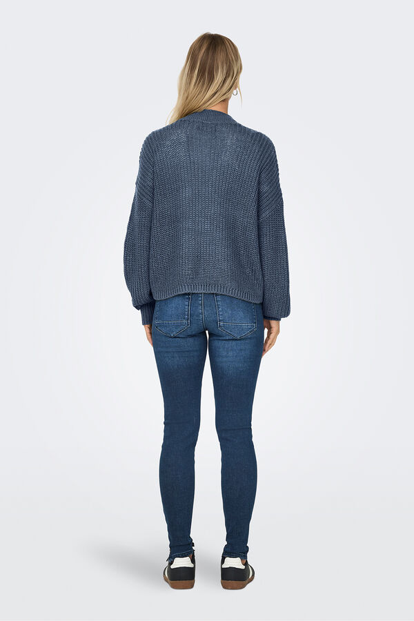 Only C&aacute;rdigan cierre de botones azul