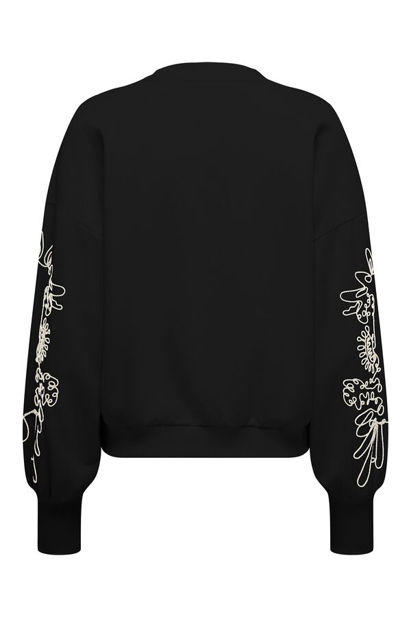 Only Sudadera detalles bordados negro