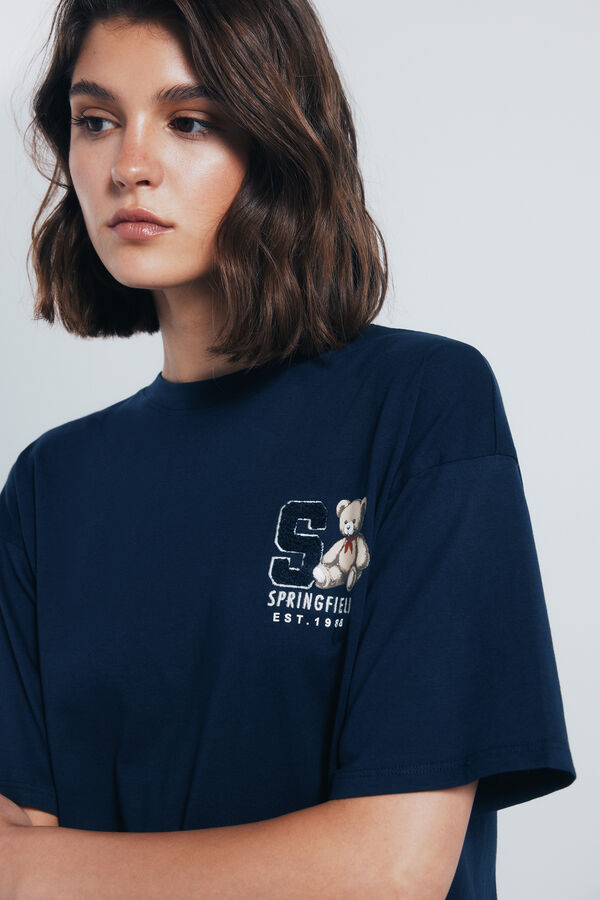 Springfield Camiseta gr&aacute;fica azul