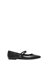 Only Square toe flat ballerina black