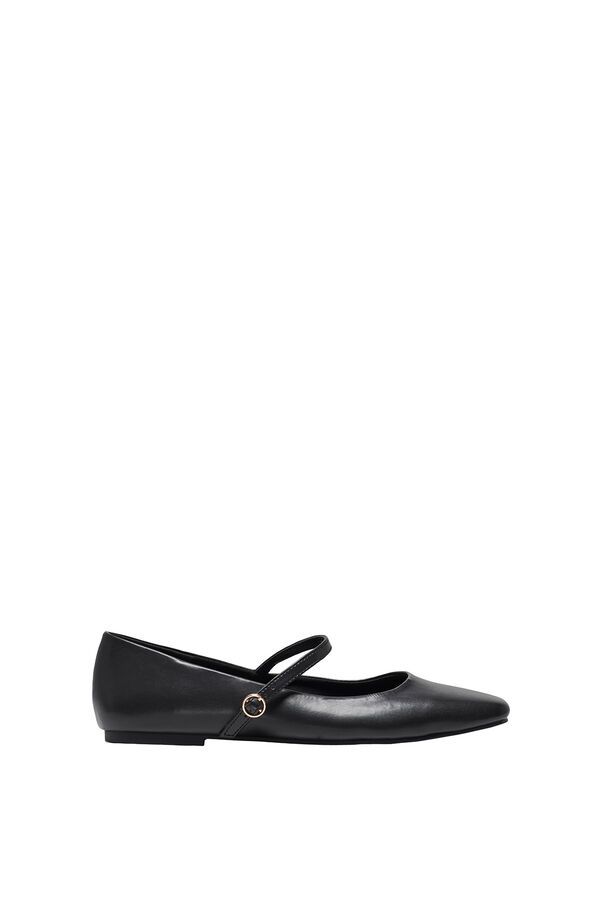 Only Square toe flat ballerina black