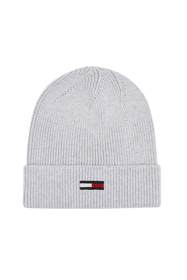 Tommy Jeans Gorro Tommy Jeans con bandera efecto brillo gris