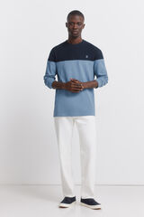 Springfield Majica dugih rukava u blokovima boja Plava