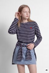 Springfield Kids Majica dugih rukava sa vi&scaron;ebojnim prugama za devojčice Plava