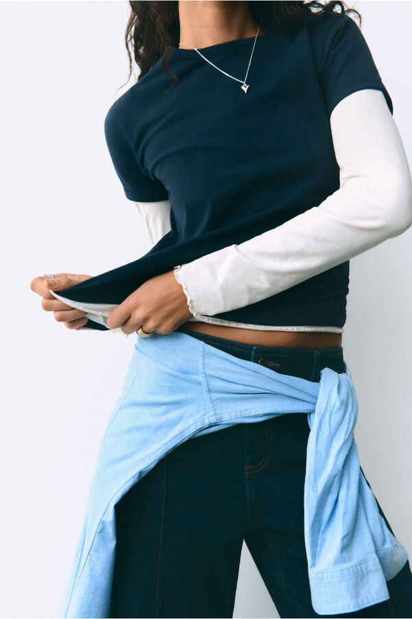 Springfield Basic fitted T-shirt black