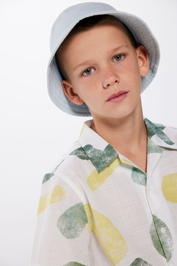 Springfield Camisa estampado niño marfil