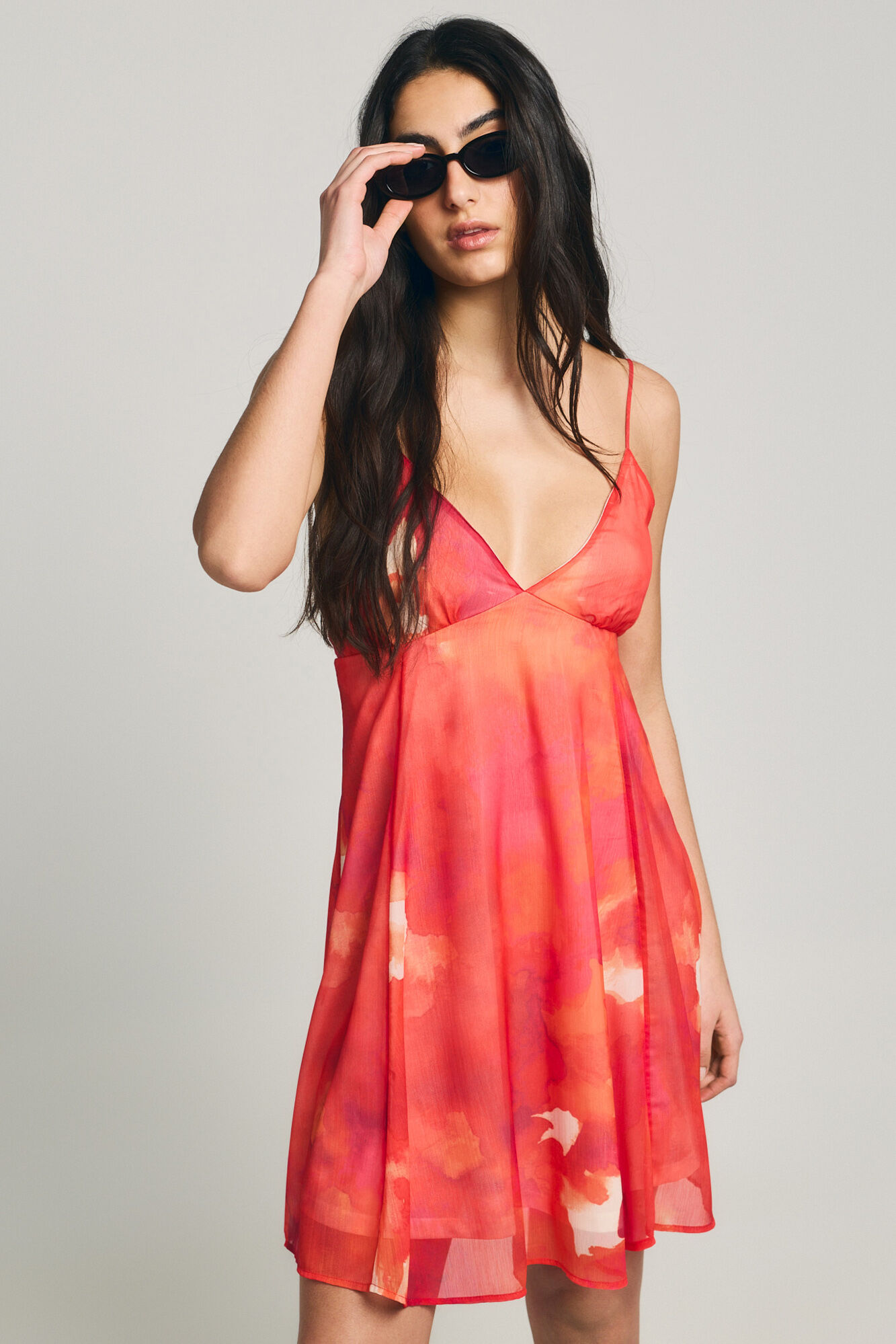 Only Vestido corto estampado