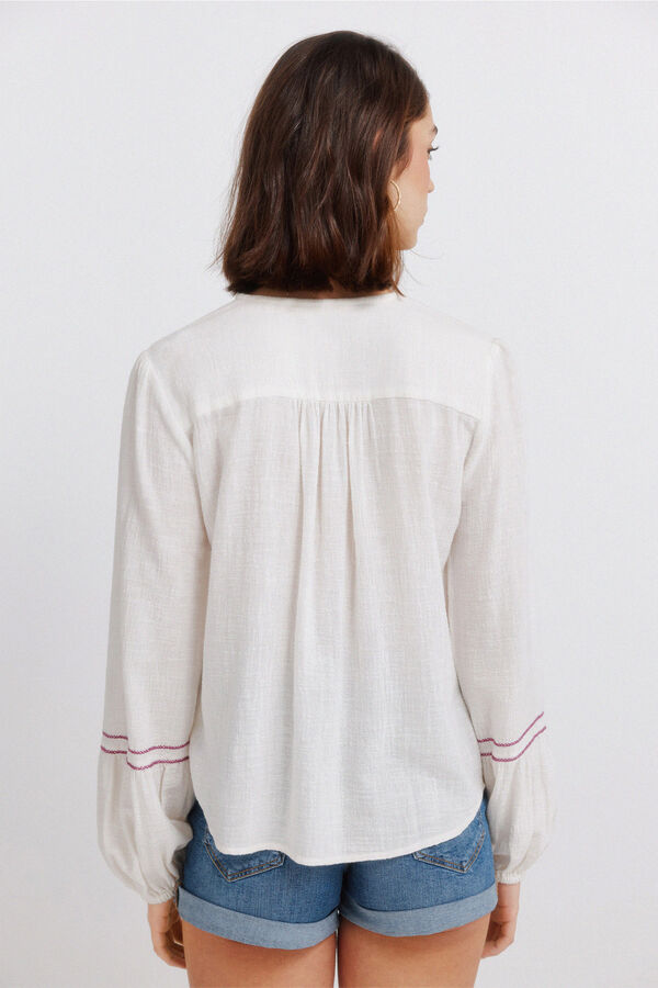 Springfield Bluza dugih rukava sa dezenom bordure Bež