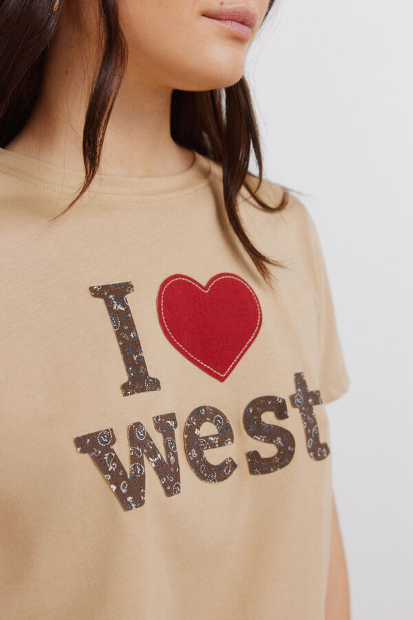 Springfield Majica od pamuka sa printom Braon