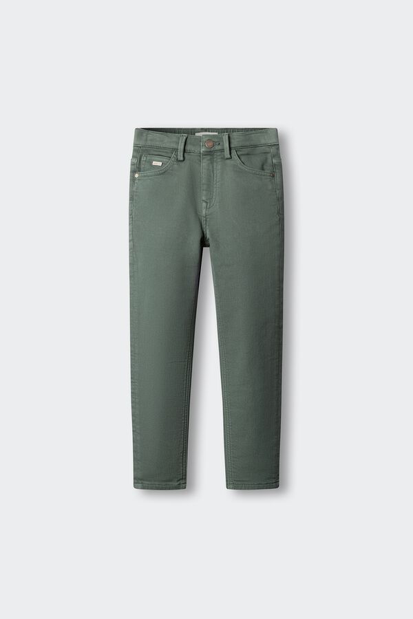 Springfield Kids Dečije pantalone sa pet džepova Zelena