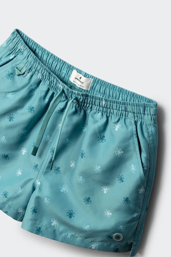 Springfield Kids Dečiji kupaći kostim sa hobotnicama Plava