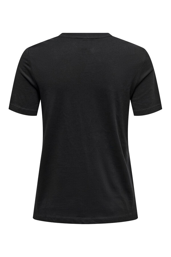 Only Camiseta animal print manga corta negro