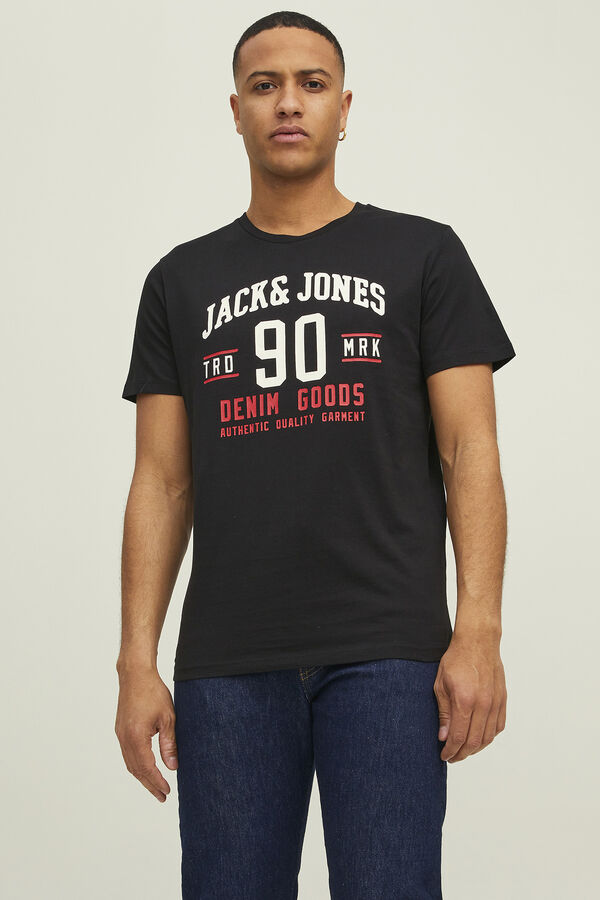 Jack & Jones Pacote com 3 camisetas de manga curta preto