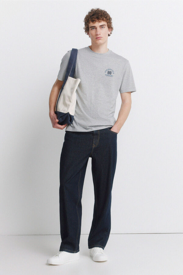 Springfield Majica sa melanž efektom i logom Siva