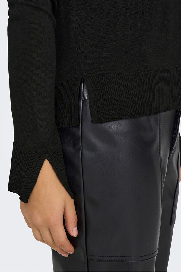 Only Jersey fino manga larga negro