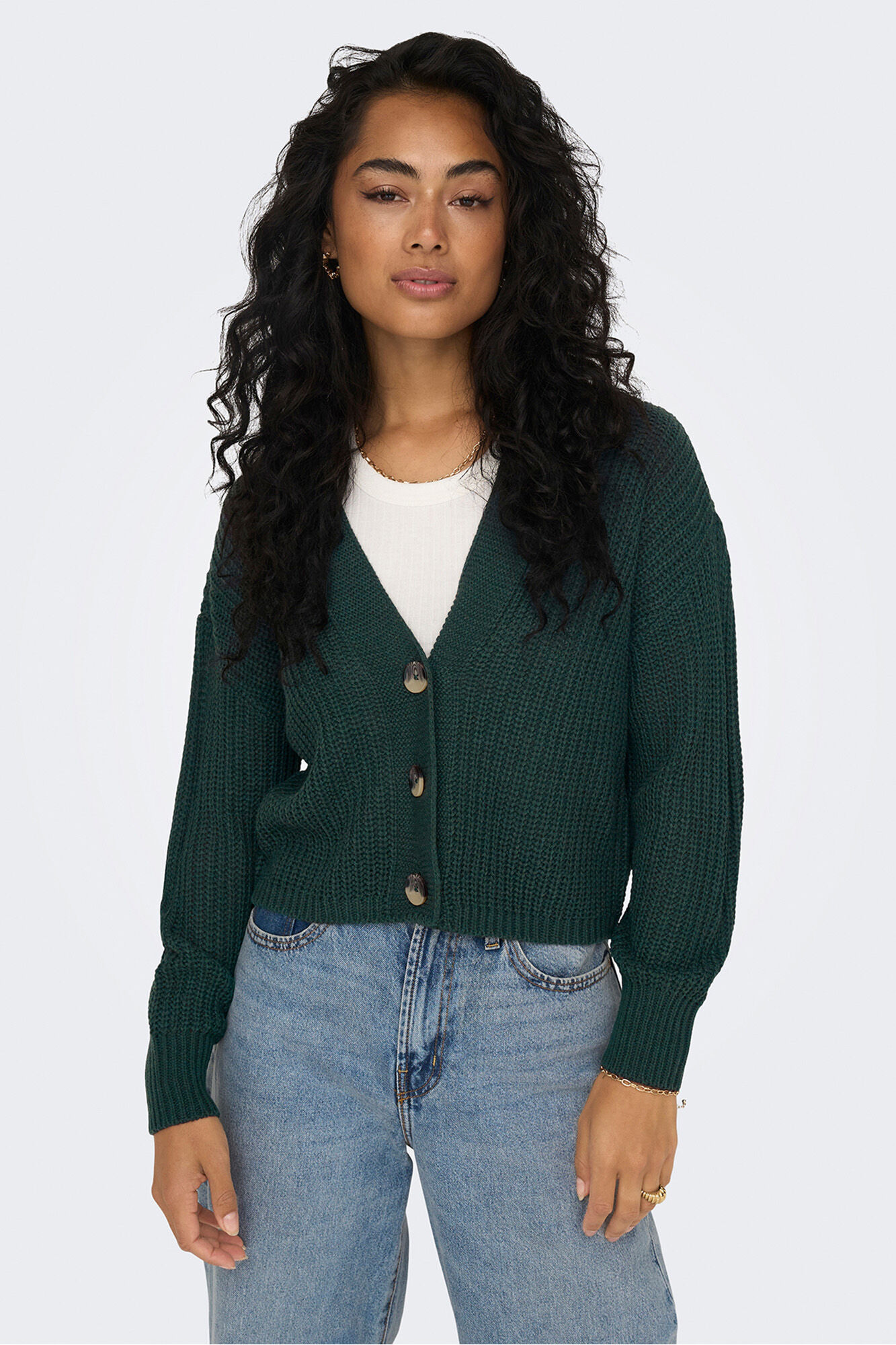 Only C&aacute;rdigan cierre de botones