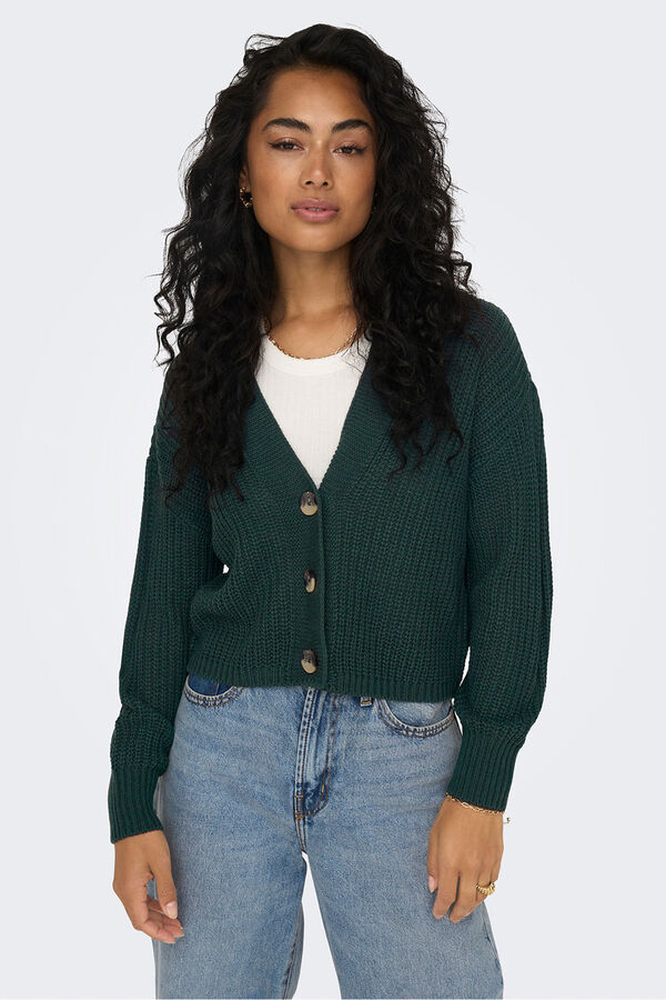 Only C&aacute;rdigan cierre de botones gris