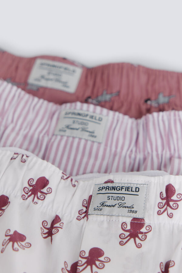 Springfield Pakovanje od 3 komada mu&scaron;kih sa morskim motivom Roze