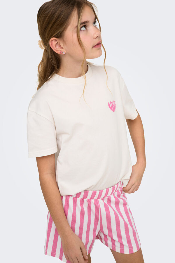 Only Girls Pijama con estampado delantero rosa